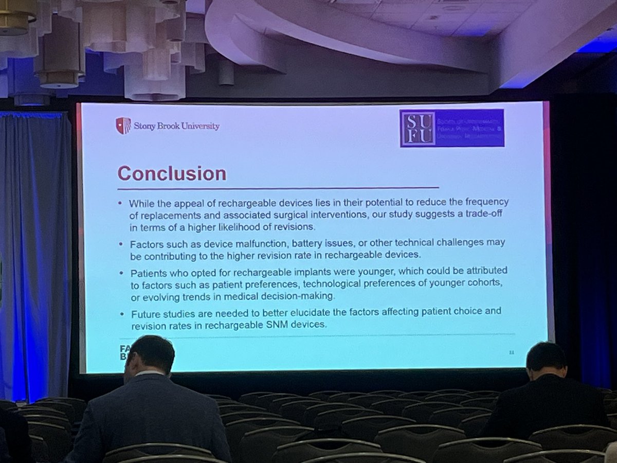 Kelly Ieong (@ieongkelly) on Twitter photo Rechargeable SNM devices have higher revision rates regardless of device manufacturer. Important to bring this up in patient discussions. Excellent talk. <a href="/talcohenMD/">Tal Cohen</a> <a href="/conniehuangMD/">Connie Huang MD</a> <a href="/Jason_Kim_MD/">Jason Kim</a> <a href="/SBUrology/">Stony Brook Urology</a> @SUFU24 Rechargeable SNM devices have higher revision rates regardless of device manufacturer. Important to bring this up in patient discussions. Excellent talk. <a href="/talcohenMD/">Tal Cohen</a> <a href="/conniehuangMD/">Connie Huang MD</a> <a href="/Jason_Kim_MD/">Jason Kim</a> <a href="/SBUrology/">Stony Brook Urology</a> @SUFU24