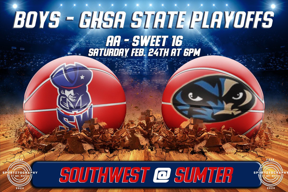 Let’s go and support the Southwest Patriots as they travel to take on the Sumter County Panthers in the Sweet 16 Round of the GHSA AA State Playoffs. Saturday, Feb 24th 6:00PM in Americus , GA.

You can purchase tickets at:

gofan.co/event/1423709?…