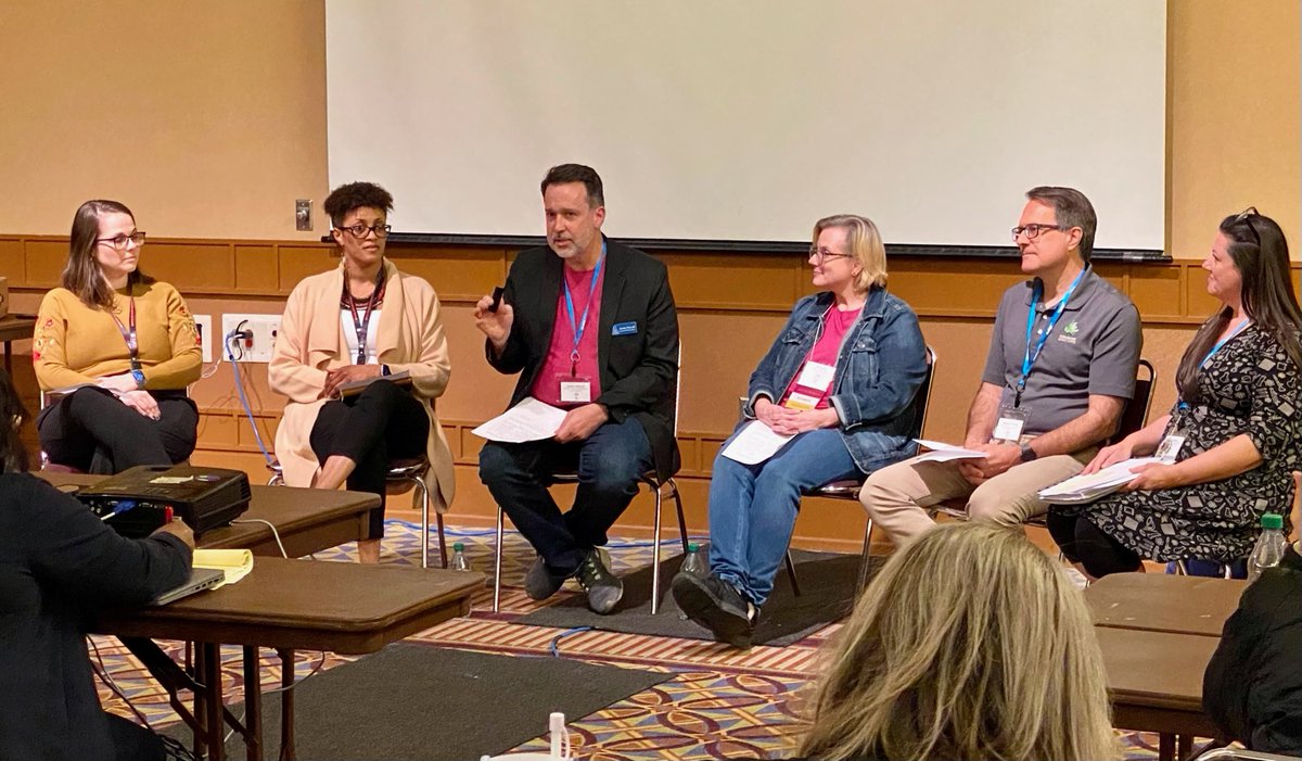 EJCHS’s Meganne Skinner (far left) joined a great panel of middle and high school teachers who shared how they approach literacy in their science classrooms. #GSTA24 ⁦@GSTANews⁩ ⁦@JCSchoolSystem⁩ ⁦@EJCHSEagles⁩