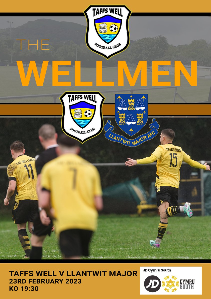 Taffs Well FC (@taffswellfc) on Twitter photo ⚽️GAME ON!⚽️
Tonight's game is on!
<a href="/Taffswellfc/">Taffs Well FC</a> v <a href="/LlantwitMajorFC/">CPD Llanilltud Fawr/Llantwit Major AFC</a>
JD Cymru South
7:30pm Kick off
Today's match programme:
issuu.com/taffswellfc/do…
Come and support the lads!
#Wellmen ⚽️GAME ON!⚽️
Tonight's game is on!
<a href="/Taffswellfc/">Taffs Well FC</a> v <a href="/LlantwitMajorFC/">CPD Llanilltud Fawr/Llantwit Major AFC</a>
JD Cymru South
7:30pm Kick off
Today's match programme:
issuu.com/taffswellfc/do…
Come and support the lads!
#Wellmen