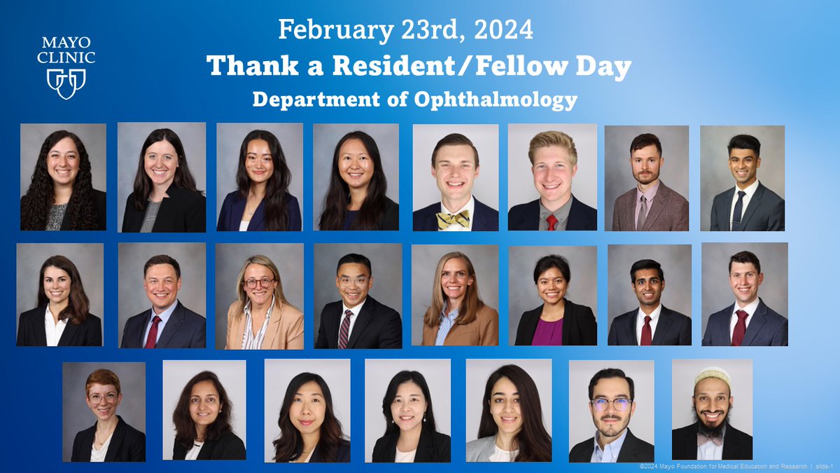 Mayo Clinic Department of Ophthalmology (@mayocliniceye) on Twitter photo We are so grateful for all of our AMAZING <a href="/MayoClinicEye/">Mayo Clinic Department of Ophthalmology</a> #residents and #fellows, today and everyday!
<a href="/DrAndreaTooley/">Andrea A. Tooley, MD</a> <a href="/AndrewBarkmeier/">Andrew Barkmeier MD</a> @shopiebakriMD @Grayson_Ashby <a href="/VSwaminathanMD/">Vishal Swaminathan</a> <a href="/kmcsmith1/">Kerri McInnis-Smith</a> <a href="/RIsrailevichMD/">Rachel Israilevich</a> <a href="/HaleyDSouzaMD/">Haley D'Souza, MD</a> @Gracexiao_ <a href="/timothytxu/">Timothy Xu</a> <a href="/MKFarazdaghiMD/">Marybeth K. Farazdaghi, M.D.</a> <a href="/jess_kraker/">Jess Kraker, MD</a> We are so grateful for all of our AMAZING <a href="/MayoClinicEye/">Mayo Clinic Department of Ophthalmology</a> #residents and #fellows, today and everyday!
<a href="/DrAndreaTooley/">Andrea A. Tooley, MD</a> <a href="/AndrewBarkmeier/">Andrew Barkmeier MD</a> @shopiebakriMD @Grayson_Ashby <a href="/VSwaminathanMD/">Vishal Swaminathan</a> <a href="/kmcsmith1/">Kerri McInnis-Smith</a> <a href="/RIsrailevichMD/">Rachel Israilevich</a> <a href="/HaleyDSouzaMD/">Haley D'Souza, MD</a> @Gracexiao_ <a href="/timothytxu/">Timothy Xu</a> <a href="/MKFarazdaghiMD/">Marybeth K. Farazdaghi, M.D.</a> <a href="/jess_kraker/">Jess Kraker, MD</a>