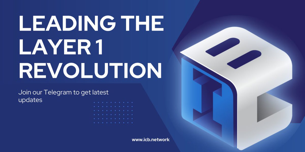 🚀 Join the forefront of the Layer 1 revolution with ICBnetwork! 🌟 Stay updated on the latest developments by joining our Telegram channel today. Let's shape the future of decentralized technology together! 💫 #ICBnetwork #Layer1Revolution #TelegramUpdates