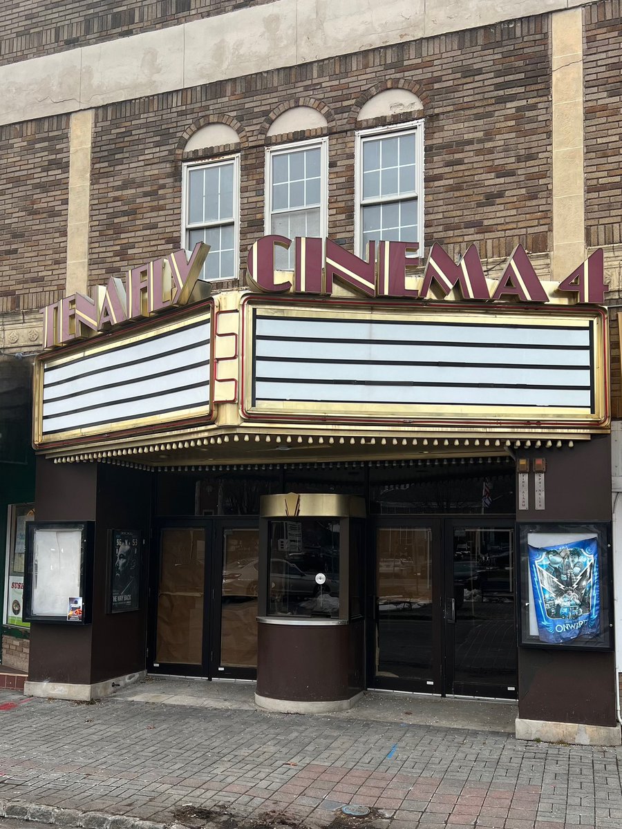 bobhawkdoc's tweet image. Bob &amp;amp; I passed this theater in Englewood, NJ yesterday. It closed for COVID and never reopened. The posters for The Way Back and Onward are still hanging up from the week the lockdown started. Frozen in time.