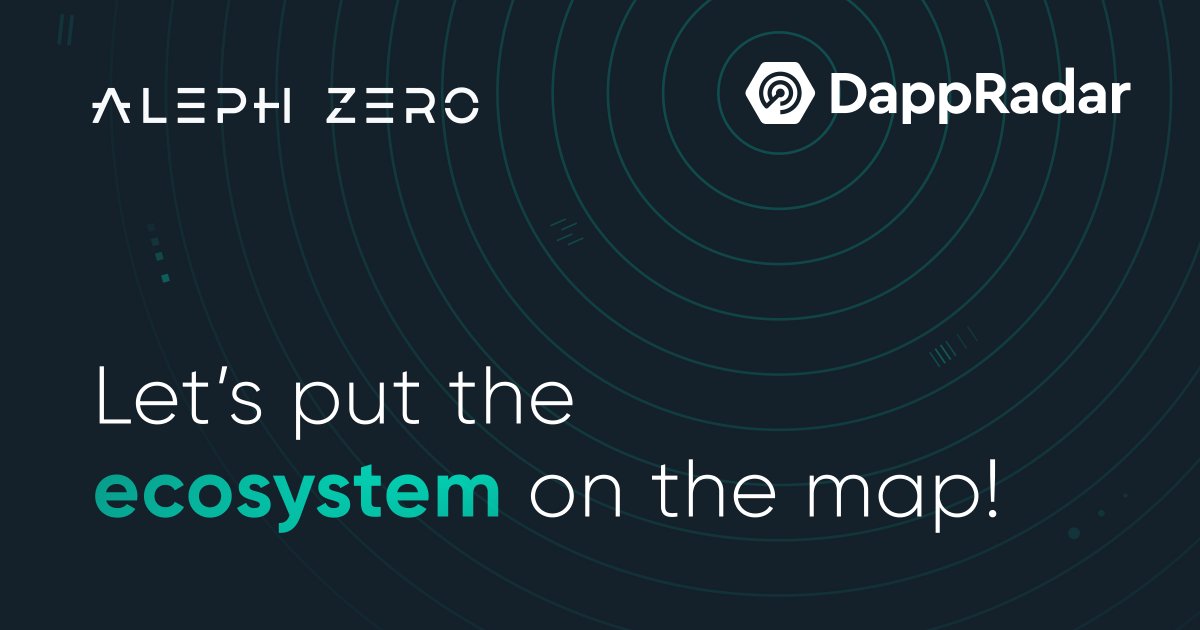 Aleph__Zero's tweet image. 🗺️ @DappRadar integration incoming!

As we gear towards dApp launches on the Mainnet, let’s get ready to track them on one of the go-to platforms for dApp insights–DappRadar!

Let&apos;s put the Aleph Zero ecosystem on the map and showcase it on a global scale while enabling detailed…