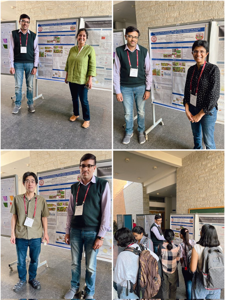 Presented my research work on survival strategies & chemical ecology of sap sucking bugs to Prof. J. Kitano, Prof. K. Jain, Prof. @DeepaAgashe & other fellow participants at 6th Bangalore School on Pop Gen & Evolution organized by @ictstifr. It was an amazing learning experience.