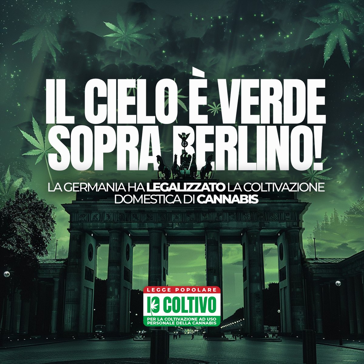 Il Parlamento tedesco ha  approvato la legalizzazione della coltivazione domestica di #cannabis. 
Dal 1° Aprile i tedeschi potranno comprare terra e semini e coltivare tre piante di cannabis sul balcone.
In Italia invece continueremo a finanziare le mafie.
iocoltivo.org