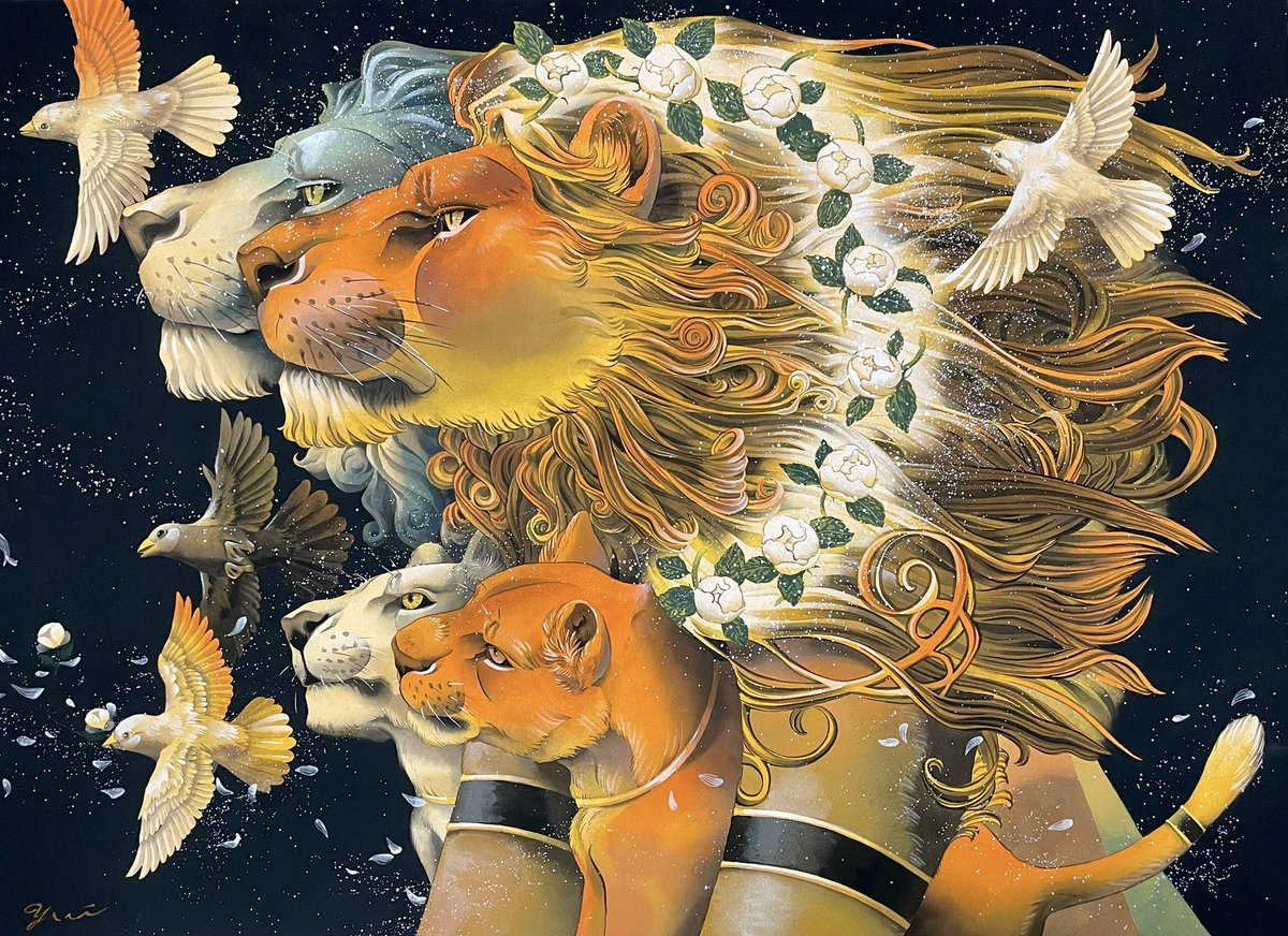 「#フォロワー1万以下の神絵師発掘したい動物の絵をアクリルガッシュでたくさん描いて」|高津 ゆい ✴︎ Takatsu Yuiのイラスト
