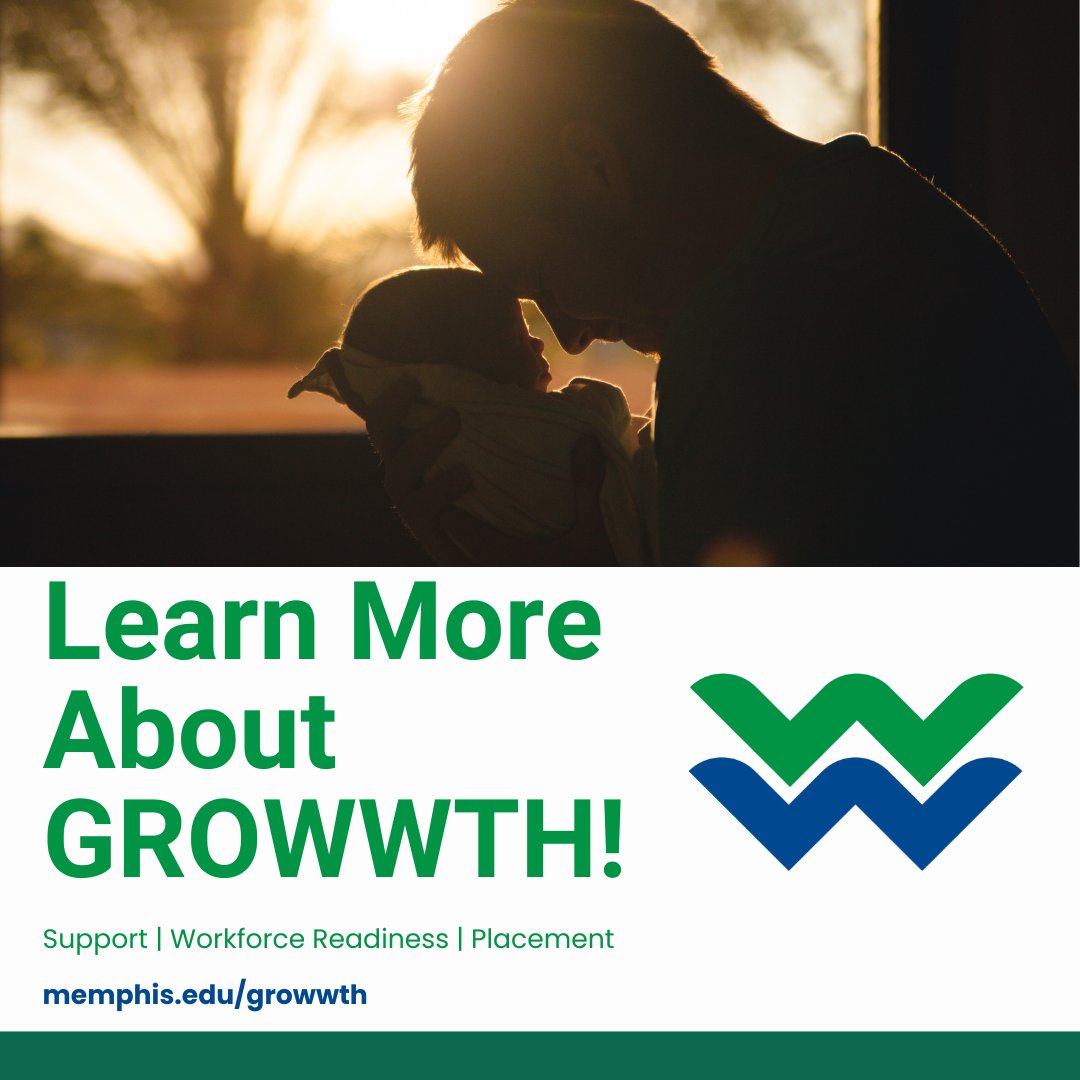 For West Tennessee parents, "Finding a good job" means many things. New opportunities, higher salary, better schedule, job training and a career path for success are all possible in the new
year!

We'll show you the way. ➡️

Learn how at memphis.edu/growwth/contac…

#growwth #UofM