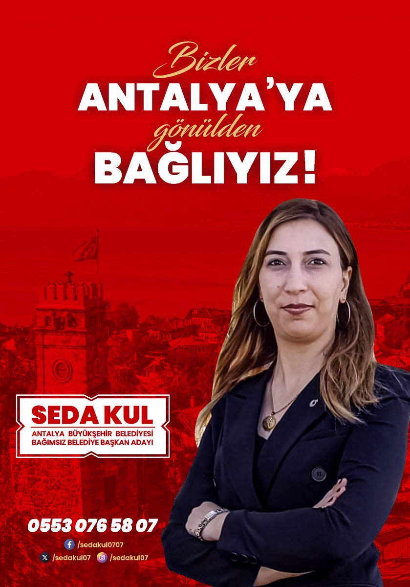 Antalyalılara rahat ve konforlu bir yaşam vaad ediyorum .RÜŞVETSİZ ŞEFFAF bir şekilde belediye nasıl yönetilir göstermeye geliyoruz #antalyabagimsizbaskanadayi