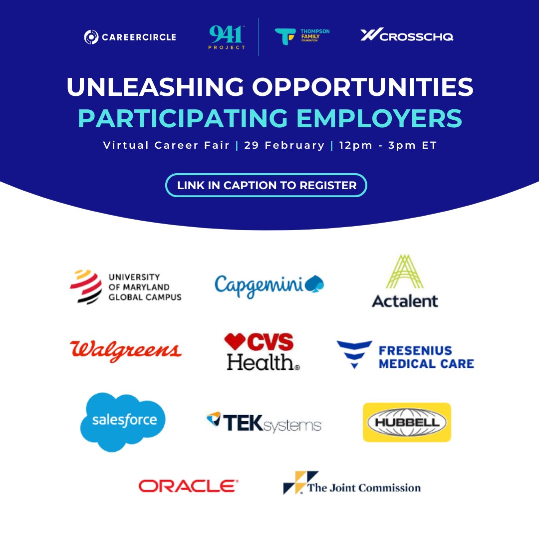 Next Thursday, <a href="/KlayThompson/">klay thompson</a>'s the 941 Project, in partnership with <a href="/MyCareerCircle/">CareerCircle</a> and <a href="/CrosschqHQ/">Crosschq</a>, is helping more people get back to work with this virtual career fair. Want to join our movement? Go here: hubs.ly/Q02m5Yfc0. 
#crosschq #secondchances #fairchancehiring