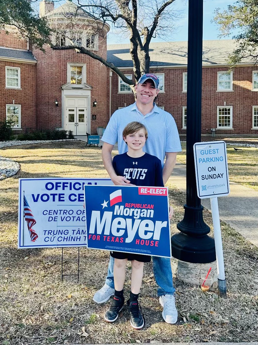 It’s perfect weather to get out and vote! Early vote today until 5 PM, 7 AM- 7 PM on Sat and 12-6 PM on Sunday! For a list of vote center locations, visit morganmeyerfortexas.com