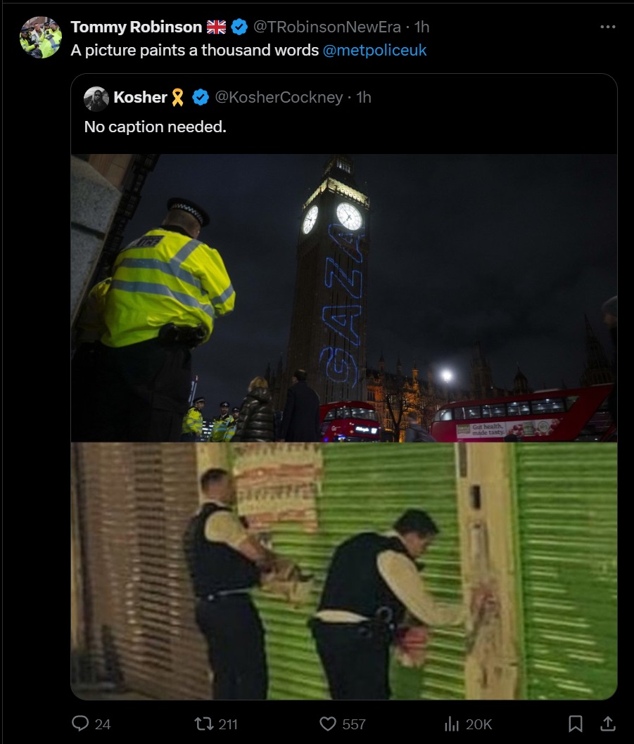 #TommyRobinson One is illegal, the other isn't.