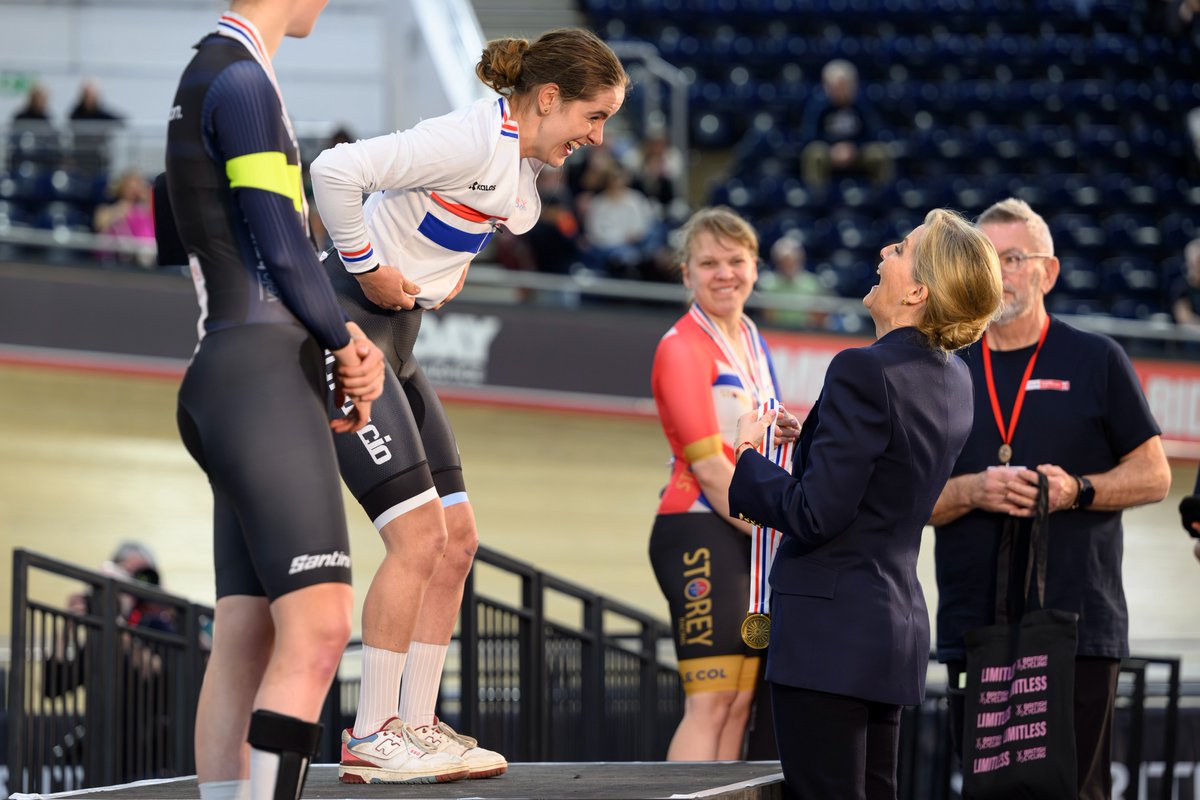 Sophie Duchess of Edinburgh patron of British Cycling at the British Track Championships at the National Cycling Centre Manchester #Royals #DuchessofEdinburgh #Cycling @BritishCycling