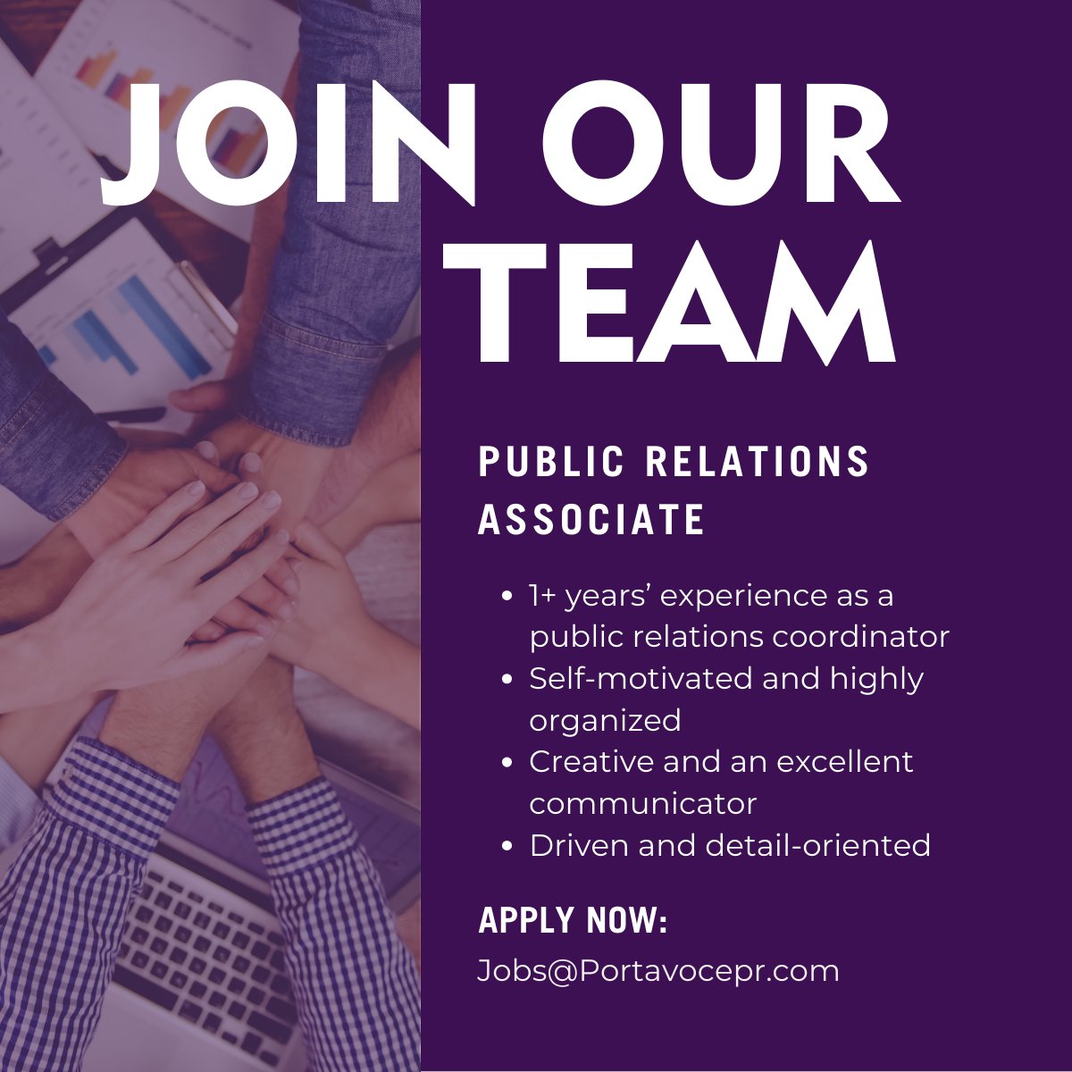 portavocepr's tweet photo. We’re hiring a Public Relations Associate to join our growing team!

Full details here: https://t.co/OGurGmfaBV https://t.co/yPw2jK5RYO