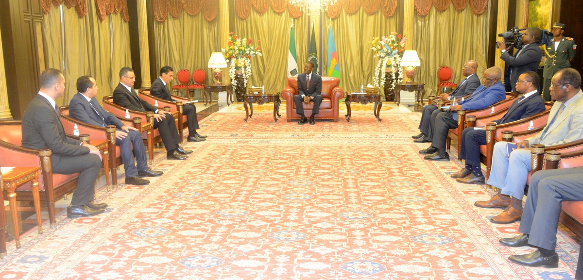 Pte. Teodoro Obiang Nguema Mbasogo (@t_obiang) on Twitter photo He recibido ciertas propuestas interesantes de la hermana República de Egipto en el sector salud, a través de su embajador <a href="/HaddadGoha36198/">haddad el gohary</a> Muy pronto podremos firmar un acuerdo sobre la implementación de una fábrica de fármacos en nuestro país. He recibido ciertas propuestas interesantes de la hermana República de Egipto en el sector salud, a través de su embajador <a href="/HaddadGoha36198/">haddad el gohary</a> Muy pronto podremos firmar un acuerdo sobre la implementación de una fábrica de fármacos en nuestro país.
