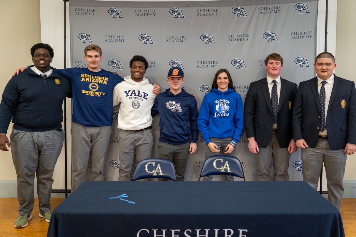 ✍️⚠️ These Cats are off to some pretty great places! Our Winter Signing Day sent seven amazing athletes to some fantastic universities and colleges, bringing the number of college sports commitments in the senior class to 26! Congratulations! cheshireacademy.org/seven-cheshire…