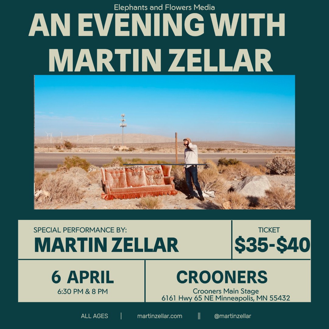 JUST ANNOUNCED ‼

Get excited for an evening with Martin Zellar on April 6th at Crooners!! Martin is playing two exciting shows, and it won't be a night to miss! ✨😆

🔥SHOW 6:30 pm
🔥NEXT SHOW 8 pm

Get tickets while they last from the LINK IN BIO! 👏

#mnmusic #martinzellar