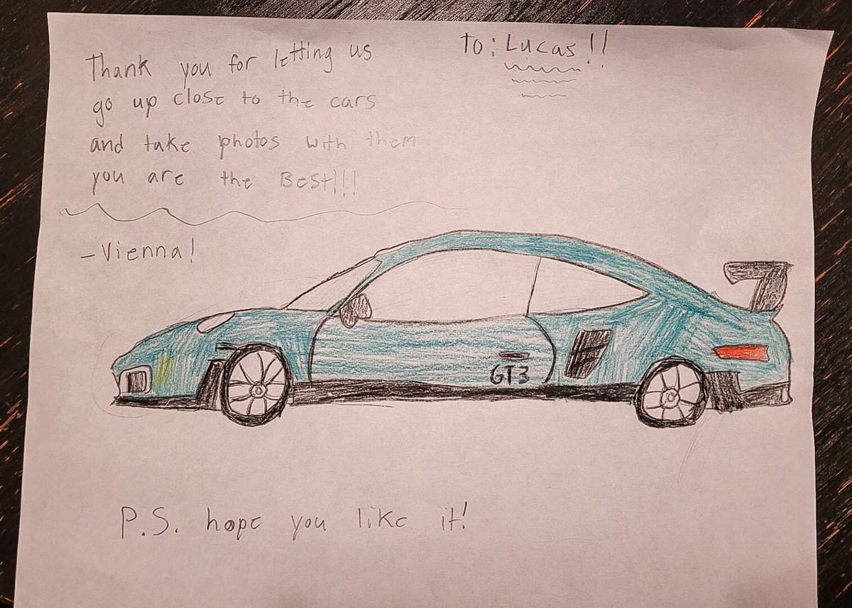 “Thank you for letting us go up close to the cars and take photos with them you are the best!!!” Such a sweet message and drawing from Vienna after her and her family visited our Autostrada Magazine booth. This is what these cars and the Auto Show is for 💚