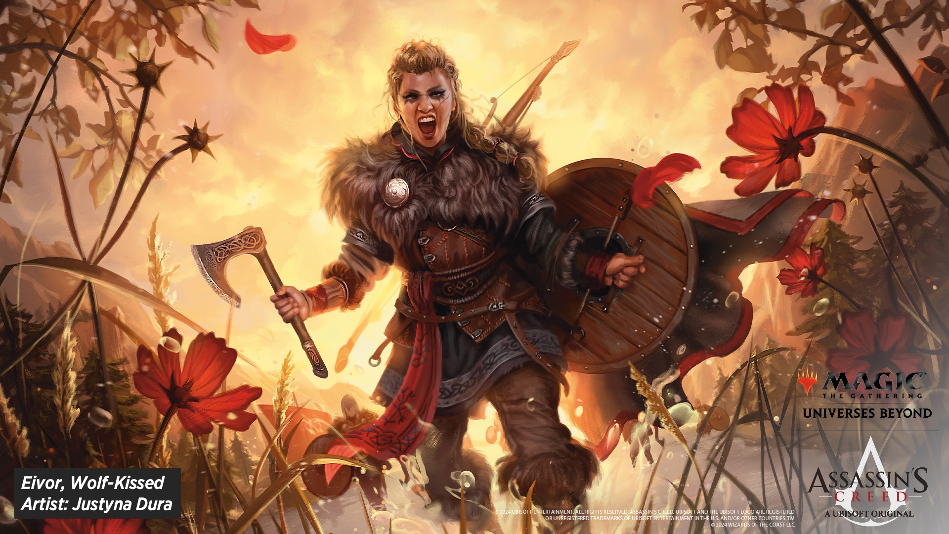 Eivor, Wolf-kissed art in the collaboration between Assassin's Creed and Magic: The Gathering