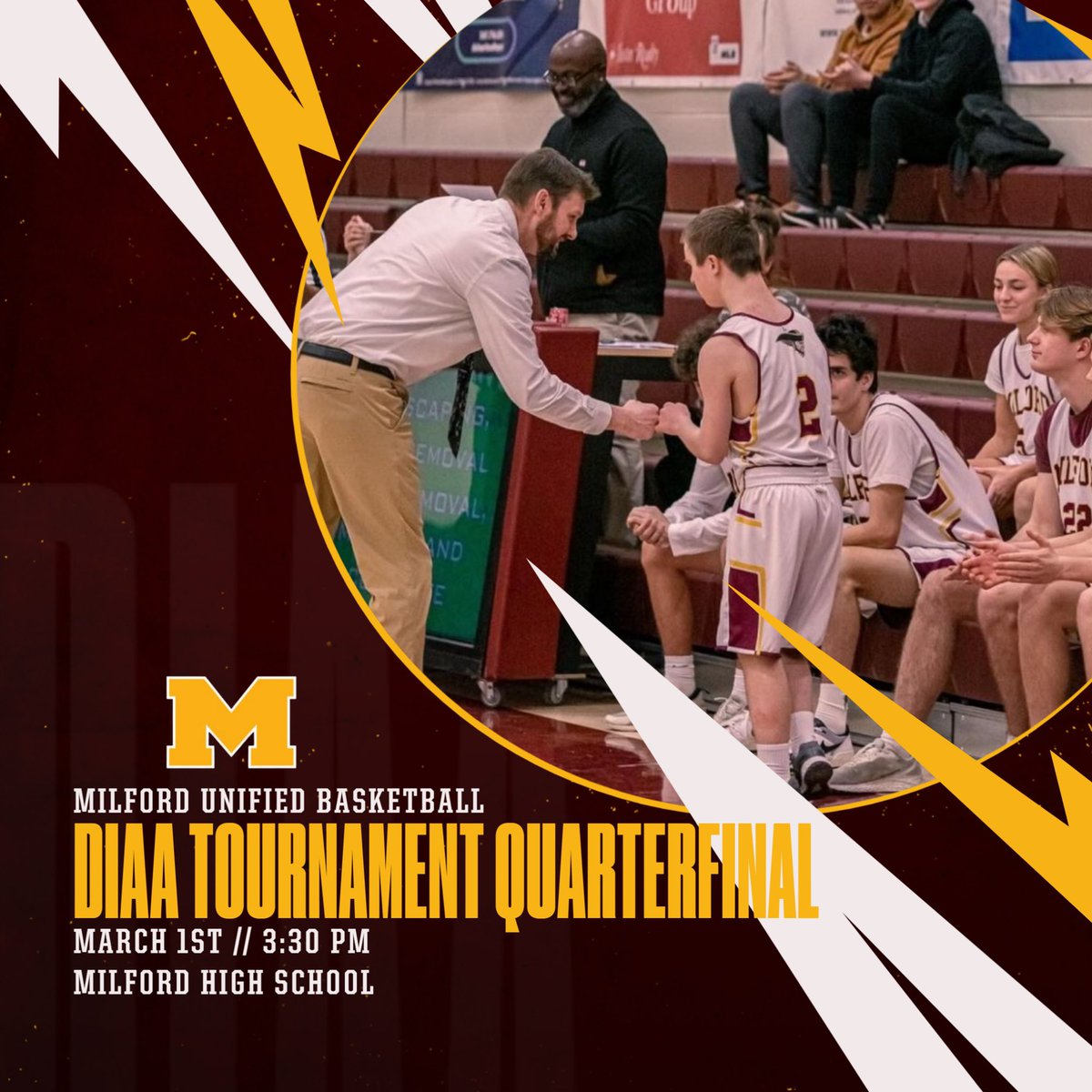 Congratulations to our Unified Basketball team who has earned the #4 seed for the upcoming DIAA State Tournament. We will host a quarterfinal matchup at home on Friday, March 1st versus an opponent to be determined! Tip-off is scheduled for 3:30PM! 〽️🏴‍☠️