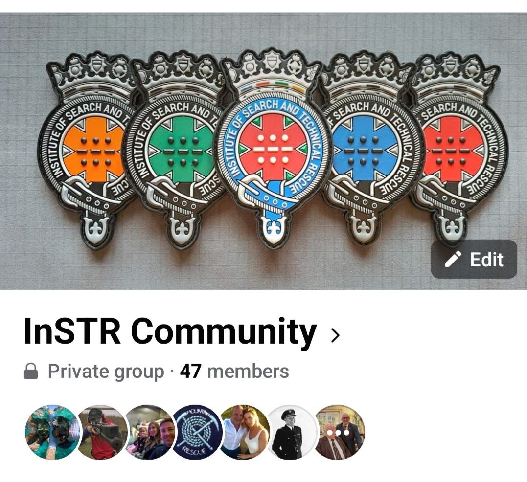 We are pleased to launch the InSTR Community.
A Facebook group where members can exchange tips, experiences, resources and opportunities related to Search and Technical Rescue.