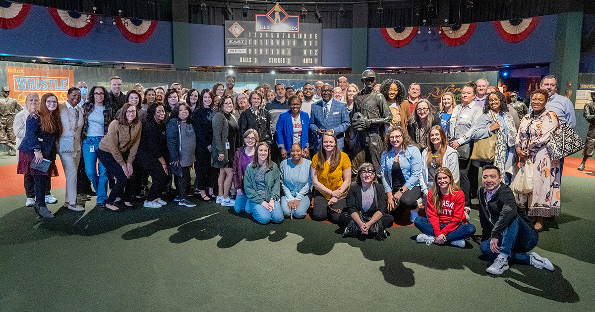 This week, Kauffman associates toured @NLBMuseumKC with the one and only @nlbmprez. The #NLBM is the only place in the world that preserves and celebrates the story of African-American baseball and its impact on social advancement. Admission is FREE in Feb thanks to @KCRoyalsFdn.