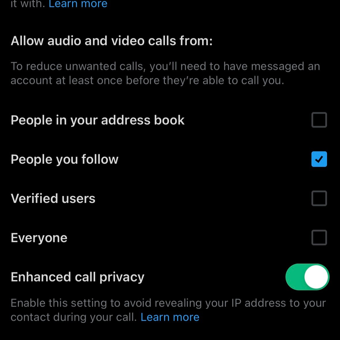 we’re slowly rolling out audio and video calling to non premium users, try it out! now you can also choose allow calls from everyone