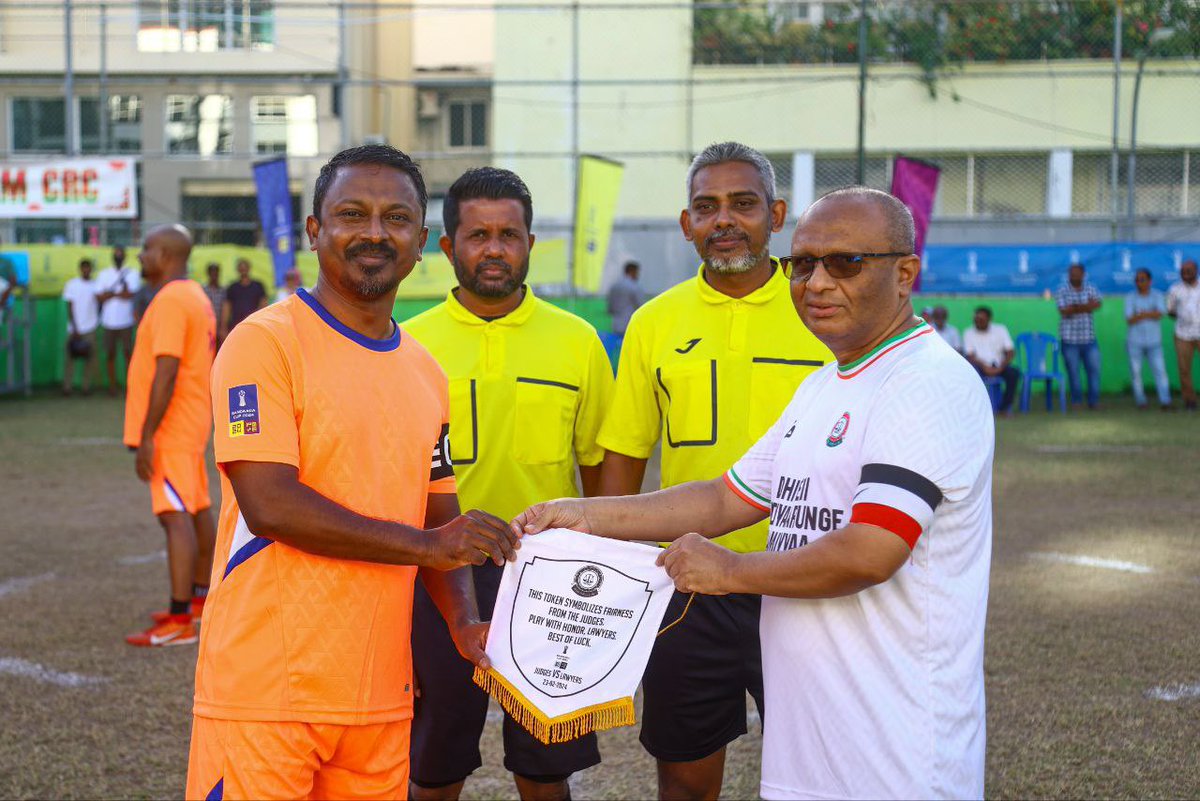 BandaaraClubAGO's tweet photo. Historic moment at #Bandaaracup2024! Judges and lawyers unite on the field for an exhilarating exhibition match. 

This is what Bandaara Cup is all about; showcasing the true spirit of camaraderie and friendship within the legal fraternity. Check out some highlights from today🎉 https://t.co/awucfkwnqf