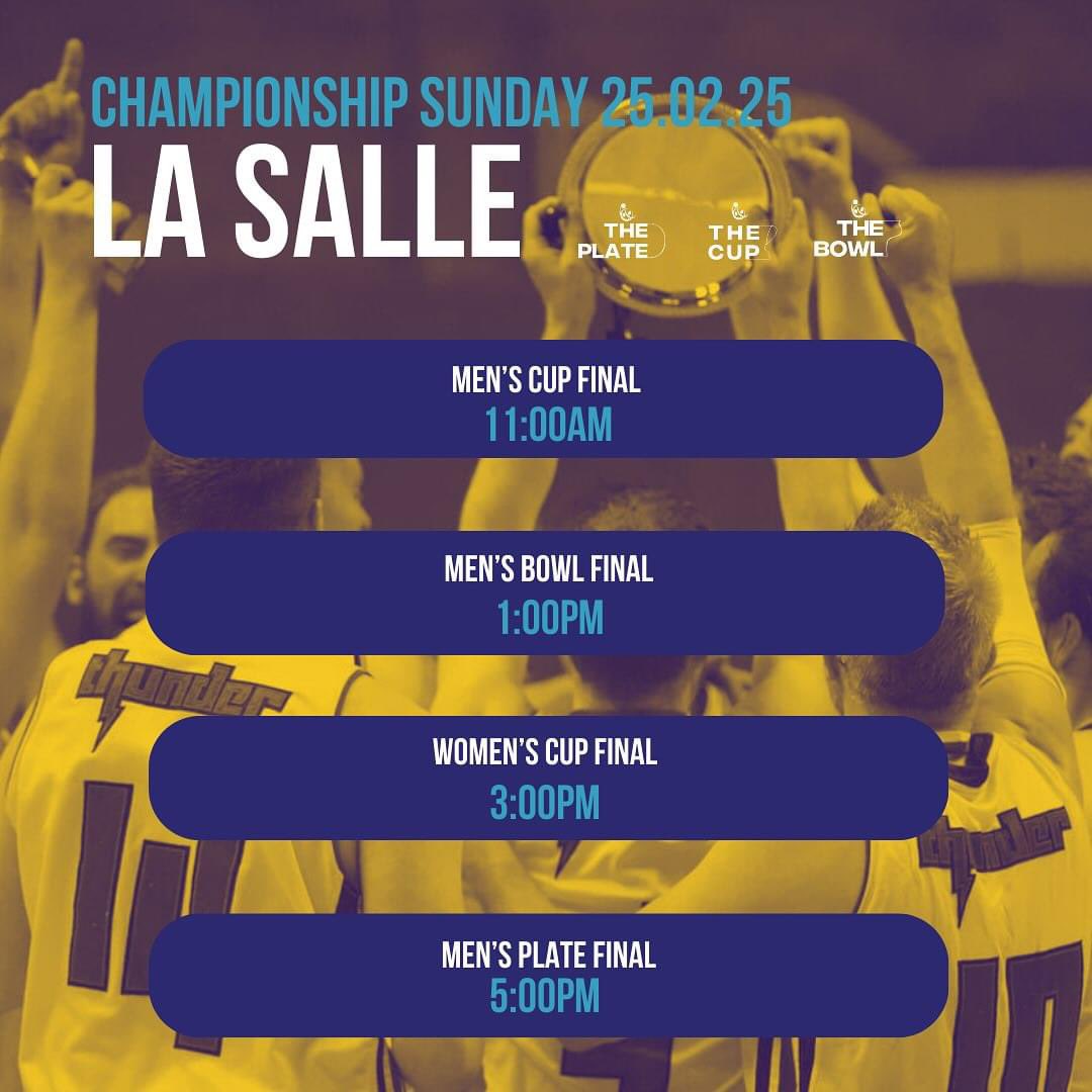 🔥 THE SCHEDULE 🔥

This weekends schedule for the BNI Men’s and Women’s Cup, Plate and Bowl is here! 🏆 

Read the full story at the link 🔗 basketballni.com/the-schedule-f…

#BNI #BasketballNorthernIreland #finalsweekend #semifinalsaturday #cupfinalsunday