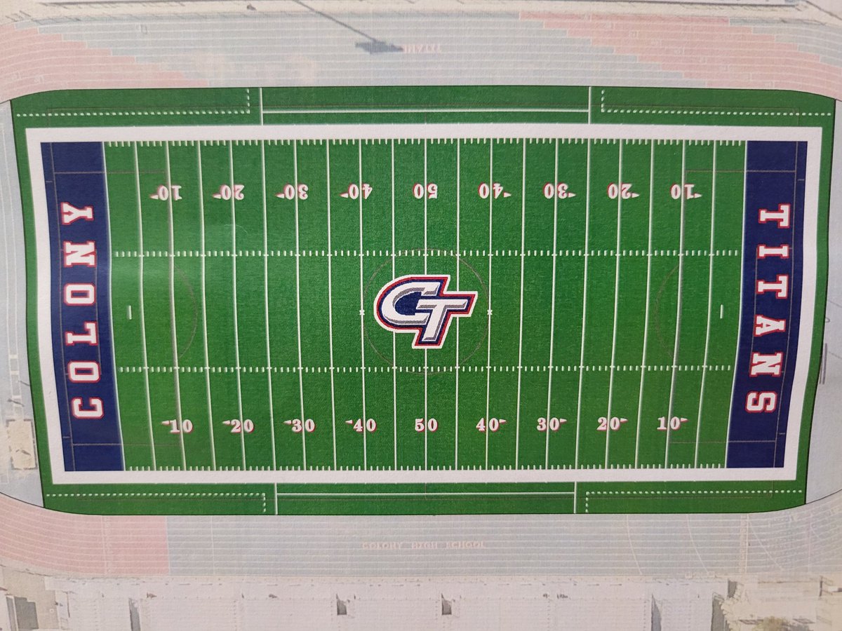 Excited for our new field coming in March. Our student-athletes will be breaking it in during Spring ball in April. @CoachGomez91 @CoachImbach24 @CoachOKeefe @ColonyTitans_FB