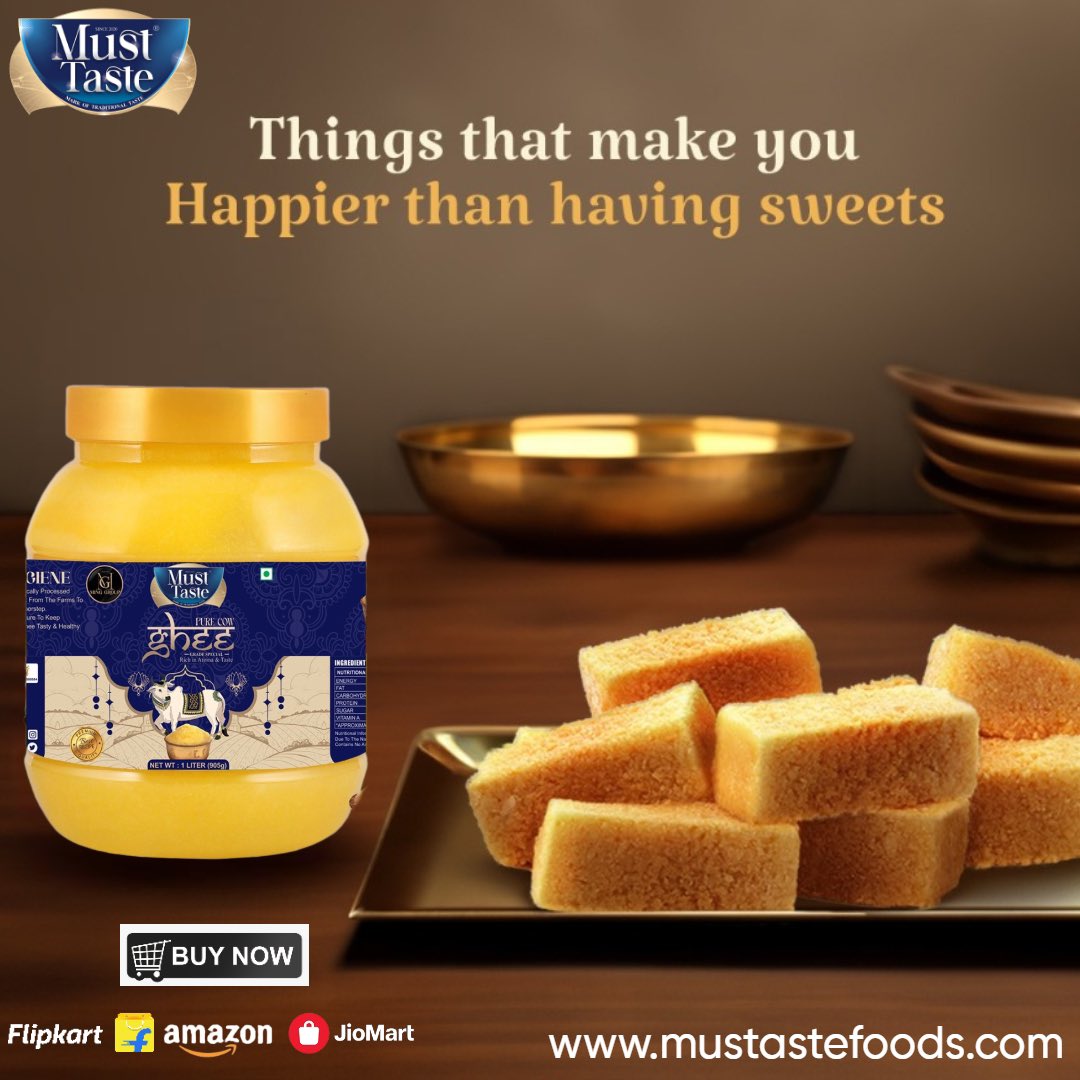 mustaste1's tweet photo. When you make sweets from Mustaste Desi Ghee,Your mouth watering sweets full of mustaste Desi Ghee Buy Now Mustaste Desi Ghee to your home in these Festive seoson #mustaste #desighee #desigheesweets #motichoorladoo #desi #ghee #clarifiedbutter #buylocal #buynow #shopnow #mumbai https://t.co/W6clB4vjBi
