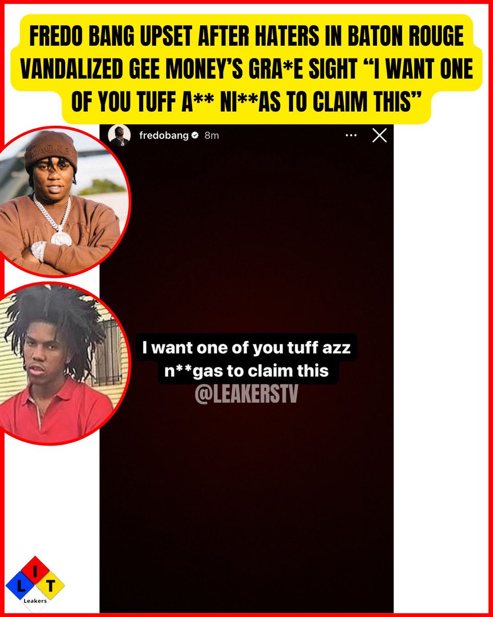 LitLeakers's tweet photo. #FredoBangs close friend #GeeMoney grave sight was vandalized in #Batonrouge. π³ https://t.co/zRHpoj3O0D