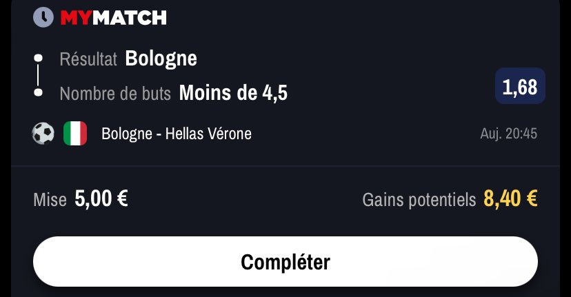 Lpdd_pronos's tweet photo. ⚽️ Football - Soir D’Europe 🇪🇺

🇮🇹 Bologne - Hellas Vérone 
- - - - - 
Bologne et -4,5 buts (1,68) 

🇫🇷 Metz - Lyon
- - - - - 
Lyon vainqueur (1,95) 

🇩🇪 Leverkusen - Mayence 
- - - - - 
Leverkusen et -4,5 buts (1,58) 

#Winamax #TeamParieur #Football #Ligue1 #Bundesliga #SerieA https://t.co/MLgkoZw5BA