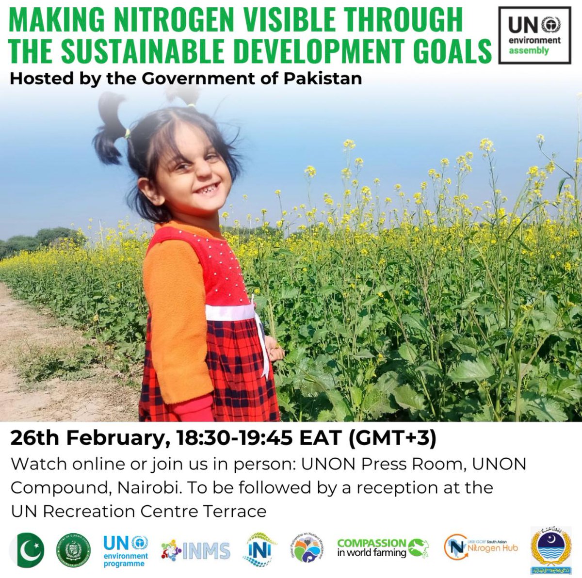 Our #Nitrogen event at #UNEA6 is also to be live streamed. Please click the link below to join the webinar: ukri.zoom.us/j/98748692986 📡 Webinar ID: 987 4869 2986