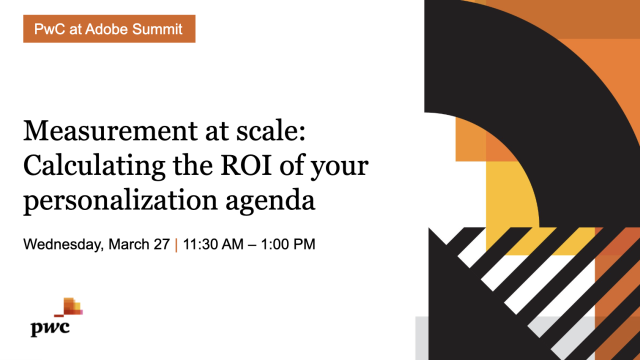 Struggling to calculate the ROI of your #personalization programs? You're not alone. Join us during #AdobeSummit for a lunch and learn on how to measure and analyze the financial impact of such programs from the ground up. pwc.to/4bPYzgU