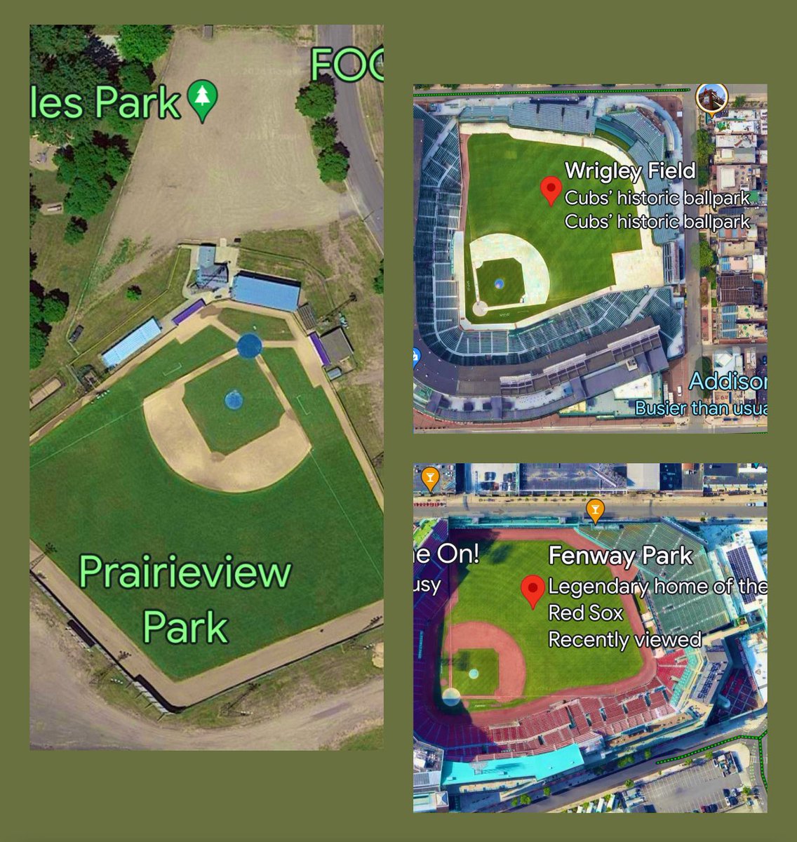 markarmstrong's tweet photo. There are only 3 standing ballparks where #baberuth  hit a #homerun. Two of them are well-known. But how many @baseballhall fans know where Prairieview Park is located??????? https://t.co/kejP0ddl91