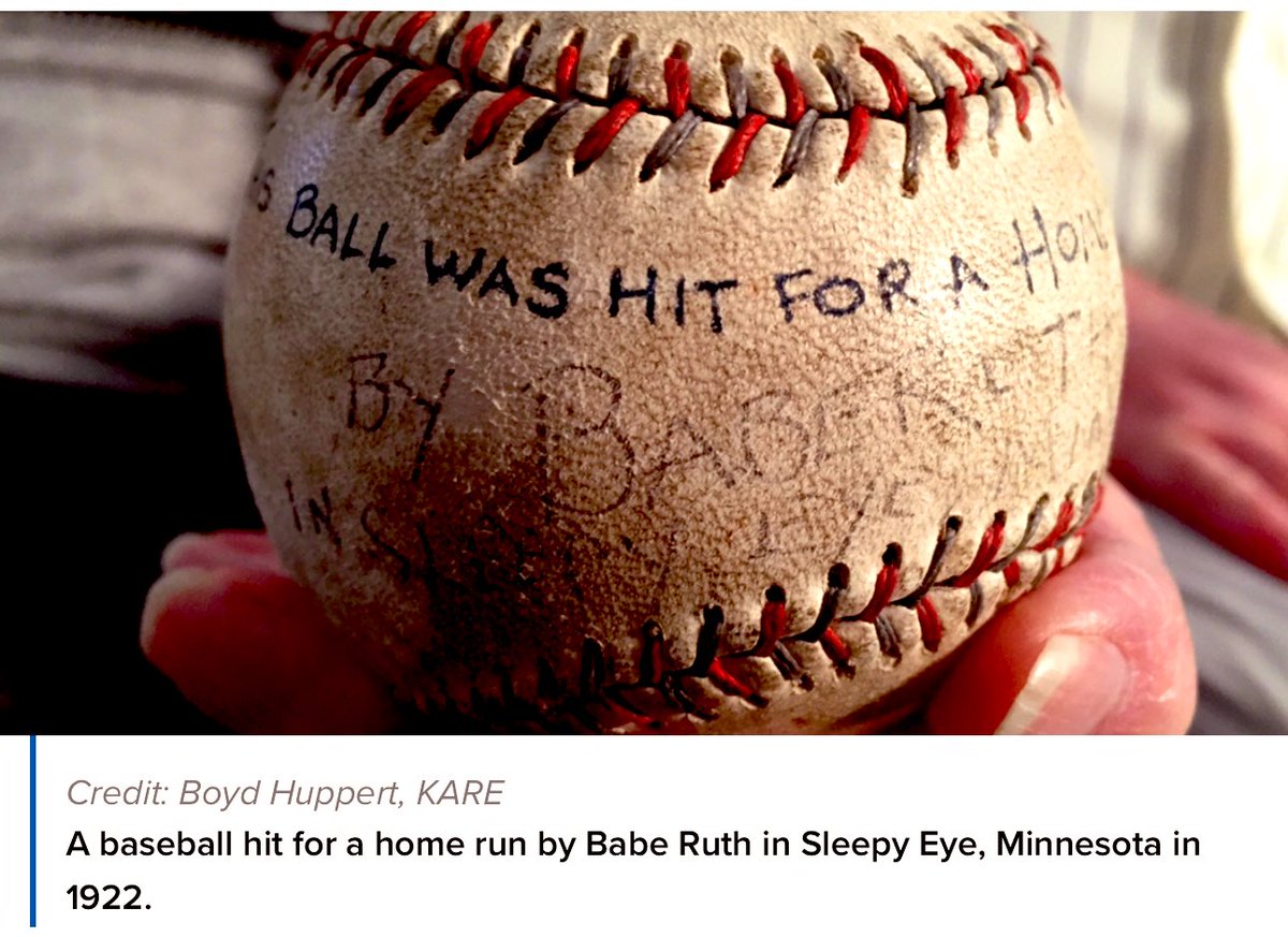 markarmstrong's tweet photo. There are only 3 standing ballparks where #baberuth  hit a #homerun. Two of them are well-known. But how many @baseballhall fans know where Prairieview Park is located??????? https://t.co/kejP0ddl91