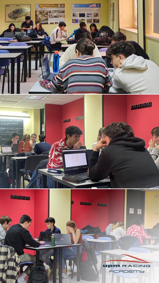 UPMRacing's tweet photo. Hoy los miembros de la Academy se han enfrentado a una de las pruebas más importantes de la temporada, los Exámenes de Normativa. https://t.co/8GpDl32pYs