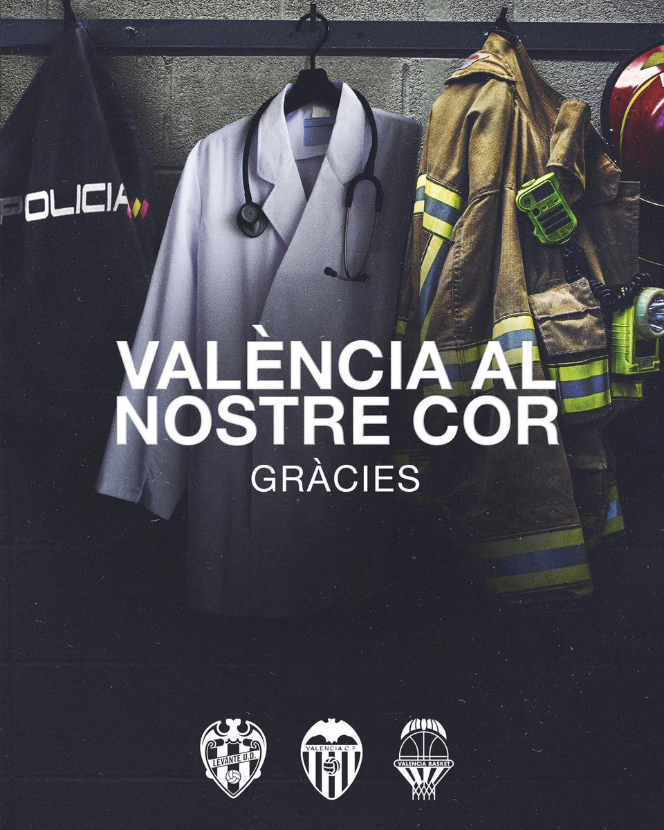 LevanteUD's tweet photo. Una ciutat unida.

València al nostre cor.

En memòria de totes les víctimes i en etern agraïment a tots els herois i les heroïnes que heu lluitat contra esta catàstrofe. https://t.co/kYXNMFCUky