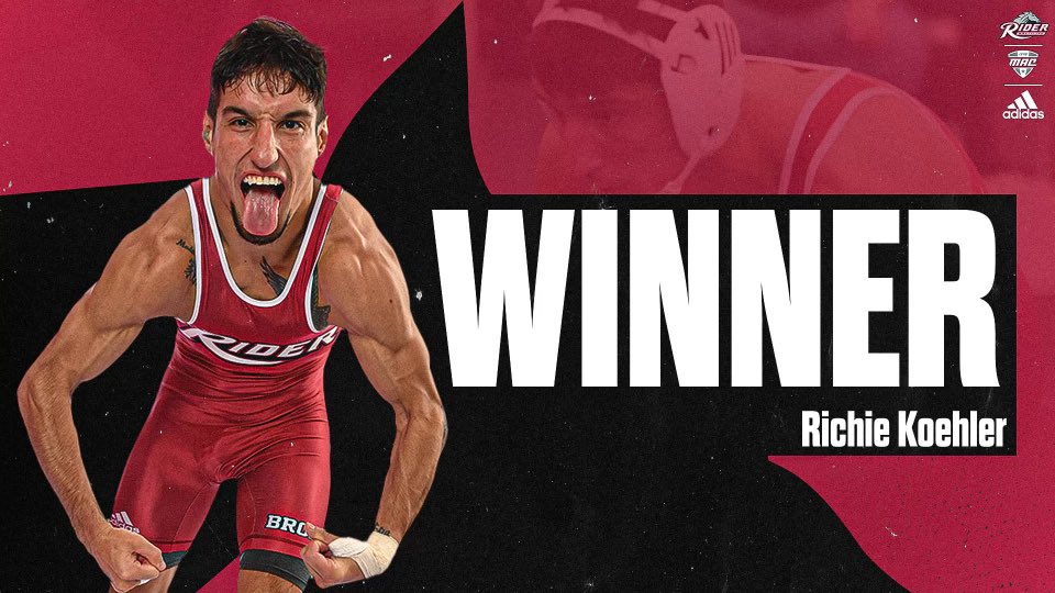 RiderWrestling's tweet photo. At 133, Riders Richie Koehler wins by decision 7-2 over Nick Molchak of Cleveland State. https://t.co/EKa2uMFE6u