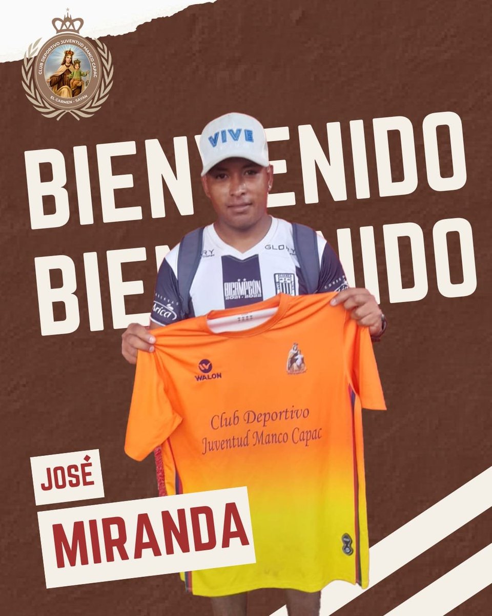 JuventudManCap's tweet photo. ¡Regresó con todo! 🌟 ¡Bienvenido de vuelta, José Miranda! Emocionados por tu talento y profesionalismo en el Club Deportivo Juventud Manco Capac. ¡Seguro serás clave para nuestros objetivos! 💪⚽ ¡Éxito en esta nueva etapa! 🥳 #BienvenidoJosé #JuventudMancoCapac 🤝❤️ https://t.co/zxqE1pPBTr