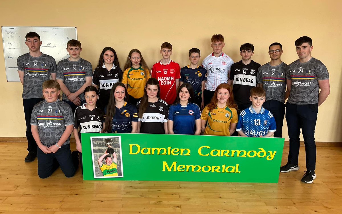 Best wishes to Elaine, Michael and all the Carmody family for the Damien Carmody memorial cup tomorrow in Doonbeg from all in our school. A lovely tribute to Damien. Happy 40th heavenly birthday.