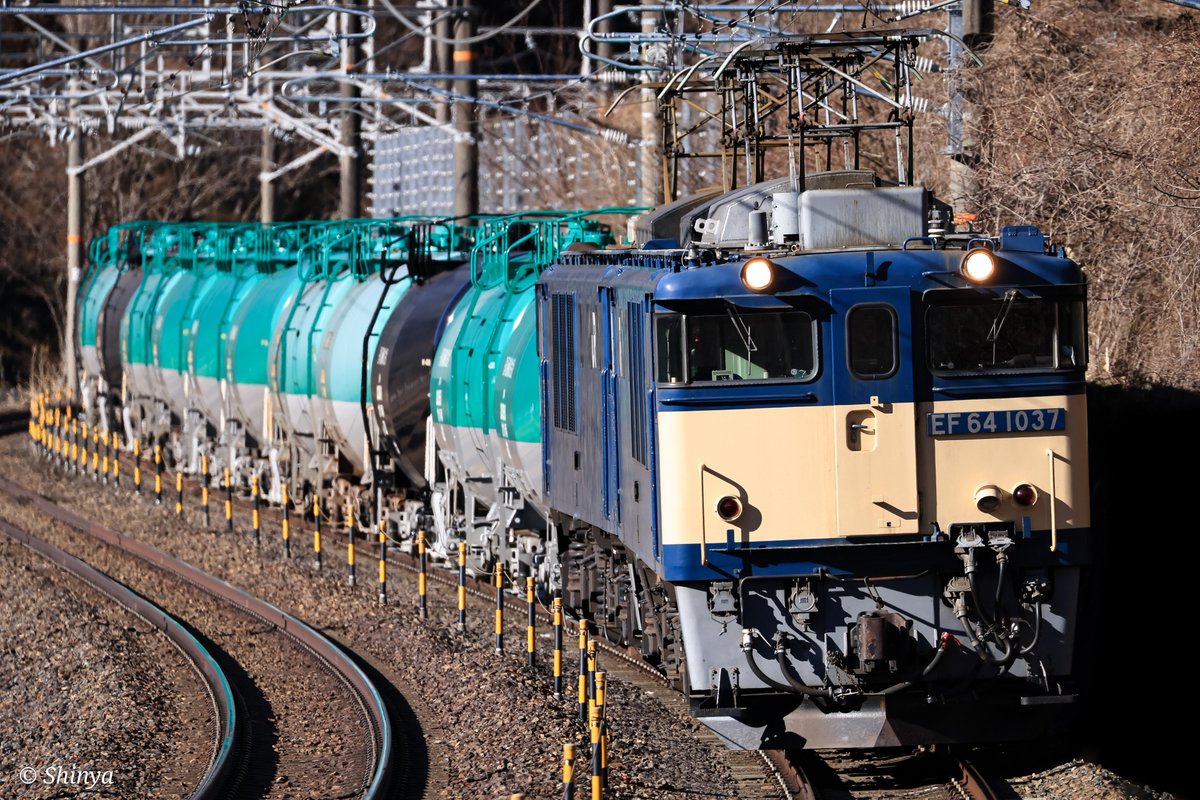 2024/02/13(火) 8872レ EF64 1037 + EF64 1021 + タキ