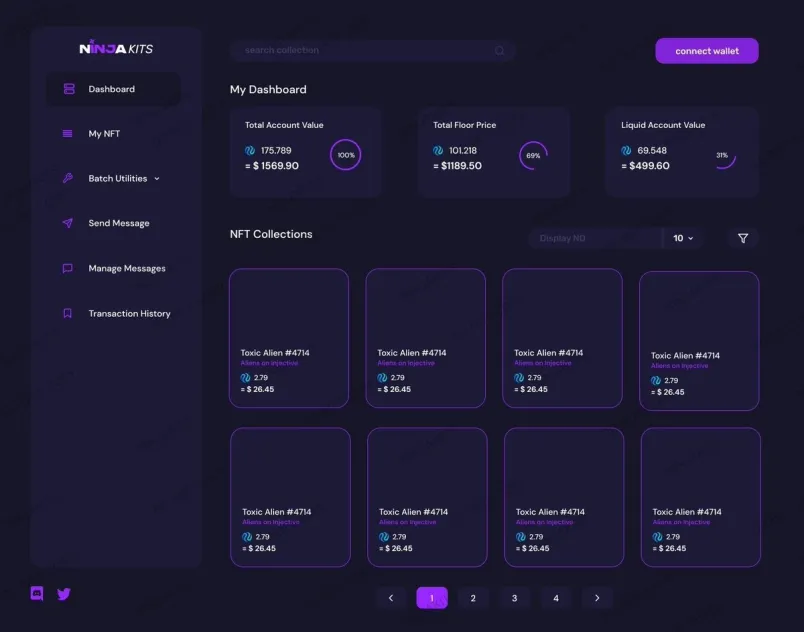 #NinjaKits #Injective 

Ninjas, do you know <a href="/NinjaKits_/">NinjaKits - DeFixNFT Injective Portfolio Manager</a> ?

It's an all-in-one DeFi and NFT management tool.
Track your assets and positions at a glance!