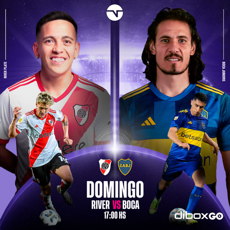diboxGo's tweet photo. #DeportesdiboxGO ¡Llega el primer SUPERCLÁSICO del año y lo vas a poder ver con diboxGO!

🗓️River Plate vs. Boca Juniors ➡️Domingo 25/02 a las 17 hs.

🔴Miralo en Vivo y en HD por ESPN Premium &amp; TNT Sports, del #PackFutbol. https://t.co/0oZvgmX0ZF