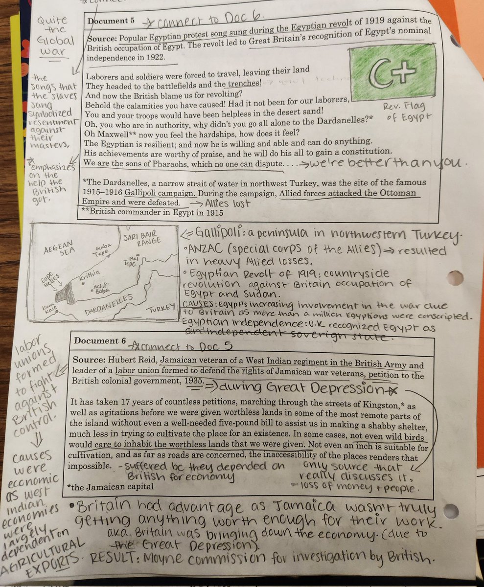 When I tell my students to annotate documents to prepare for a discussion, they annotate! #apworld @OldMillHSAACPS