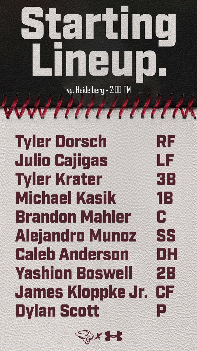 First starting lineup of the year.

Time to play some baseball 💪

💻: cucougars.com/coverage