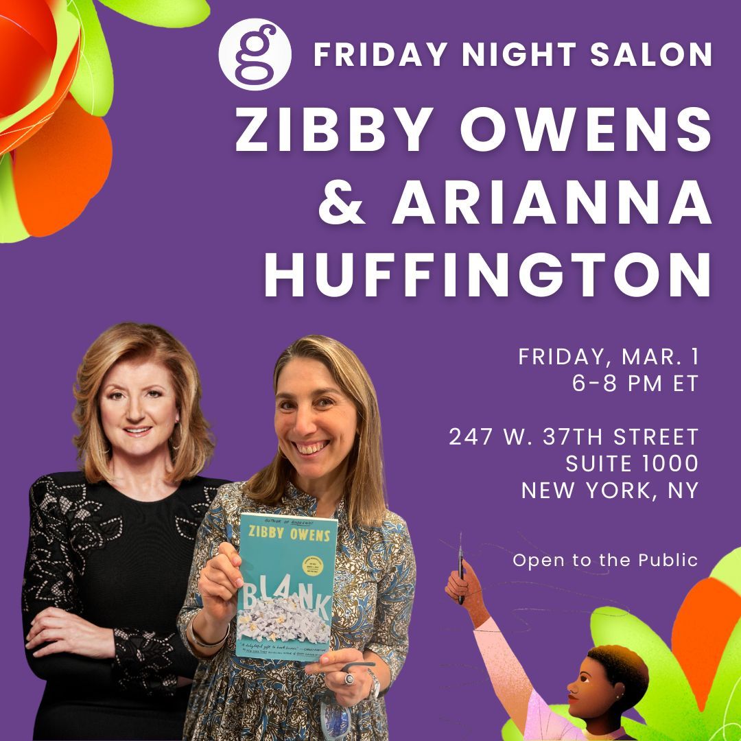 It's a bookish double feature! Come celebrate the launch of Blank: A Novel, by the award-winning author @zibbyowens. Zibby will be in conversation with @ariannahuff, founder of @thrive and @huffpost! RSVP:buff.ly/3OWzvLb @zibbybooks