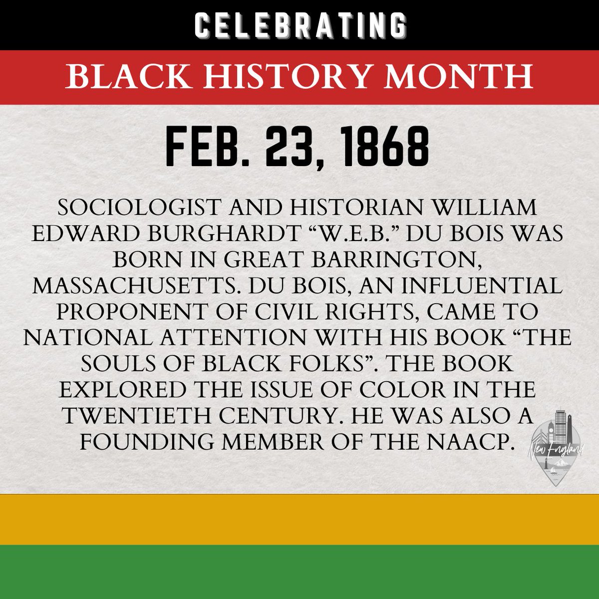 Today in Black History, we recognize a Massachusetts native.