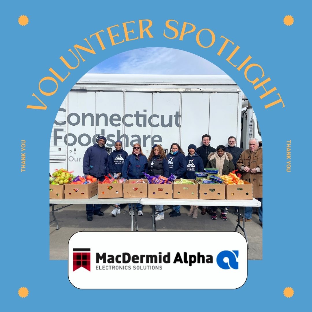 Volunteer Spotlight: Thank you @MacDermidAlpha employees who answered our call to volunteer @ our Mobile Food Pantry yesterday, a partnership between United Way, @CTFoodshare , and @uconnwaterbury - we served over 140 individuals! @ME_Industrial